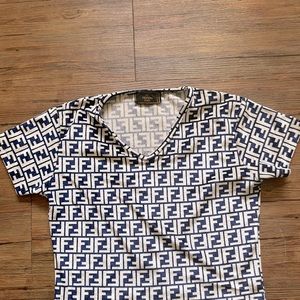 Vintage Fendi velour shirt